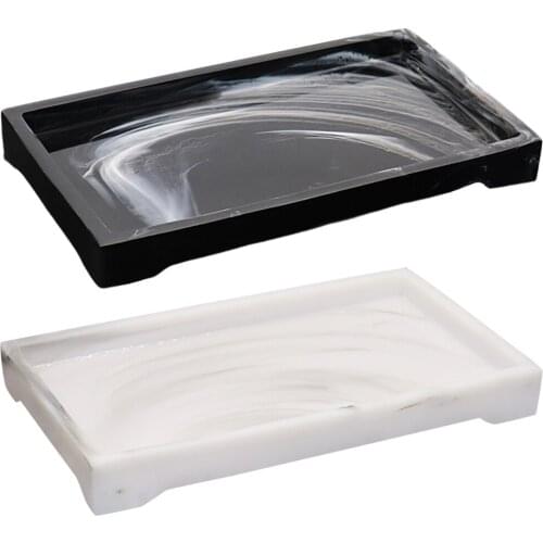 Vanity Tray Resin Handmade Bathtub Tray with Leg Dresser Countertop Dish
