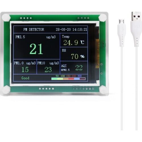 Home-use High Accuracy LED Digital Display USB Mini Portable PM2.5 Detector Multifunctional Laser Air Tester Gas Detector