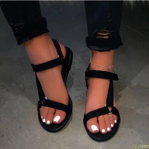 Hot sale 2020 new women canvas stitching flat non-slip slippers outdoor wild beach sandals home durable flip flop ms