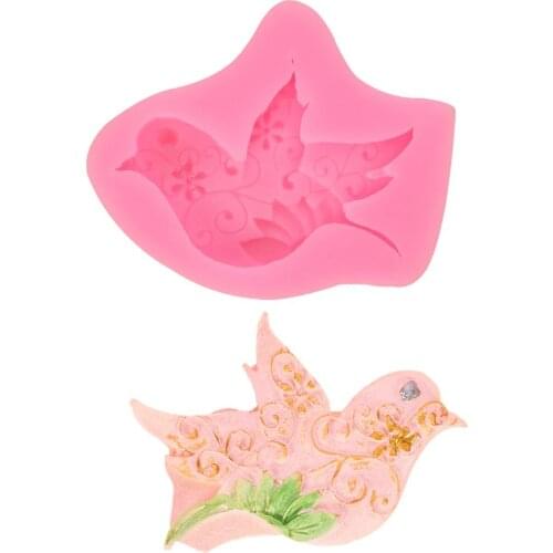 Peace Dove Bird Silicone Resin Mold Cake Decorating Tools Cake Fondant Chocolate Sugarcraft Candy DIY Soap Mould