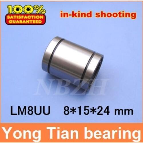 8 mm caliber Standard linear bearings LM8 / LM8UU / LB8UU 8*15*24 mm Linear Ball Bearing Bush Bushing