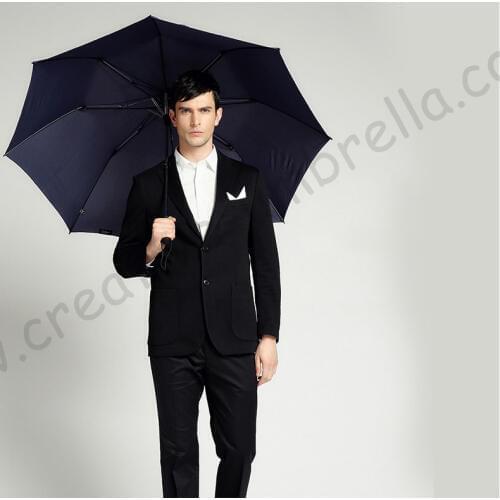 120cm 3 persons two fold auto open hex-angular 50T steel windproof anti-thunder fiberglass mini golf umbrellas sport man parasol