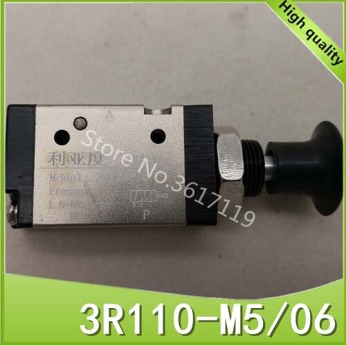 3R110-M5 3R110-06 G1/8 Two-position three-way mechanical manual air valve Hand-operated valve push-pull air valve
