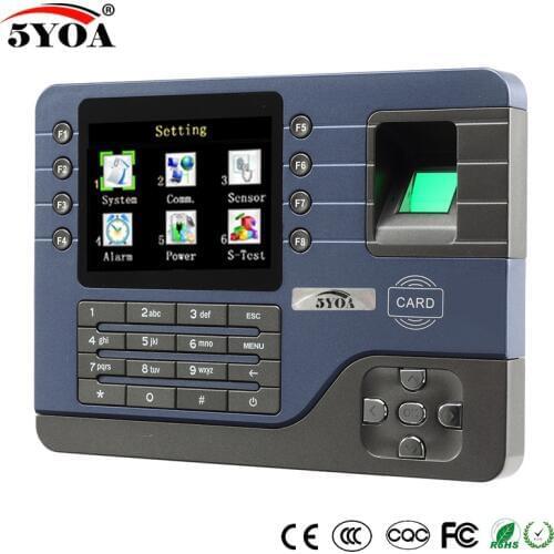 5YOA 5YA091A TCP IP Biometric Fingerprint Time Attendance Clock Recorder Digital Electronic English Reader Machine USB ID Card