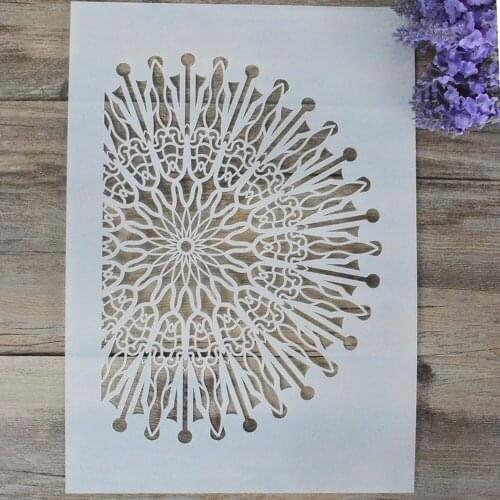 A4 29cm DIY Mandala Layered Templates Wall Painting Scrapbooking Coloring Embossed Decorative Card for Album Template