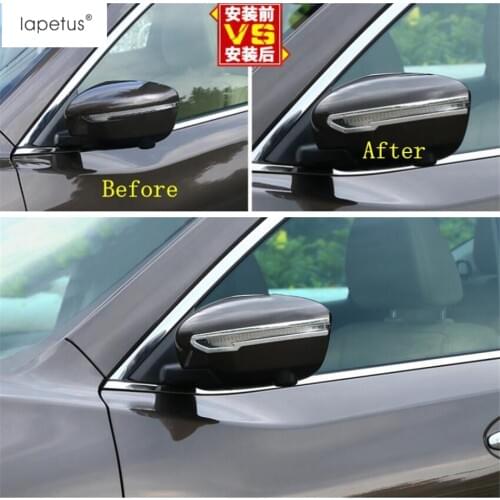 Lapetus Accessories For Nissan X-Trail X Trail T32 Rogue 2014 - 2020 Side Door Rearview Mirror Protector Kit Cover Kit Trim 2Pcs