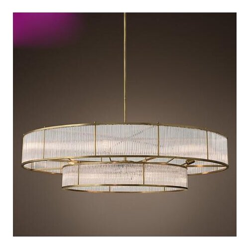 American simple glass chandelier Nordic personality Villa living room lamp modern creative European round crystal lamps lighting