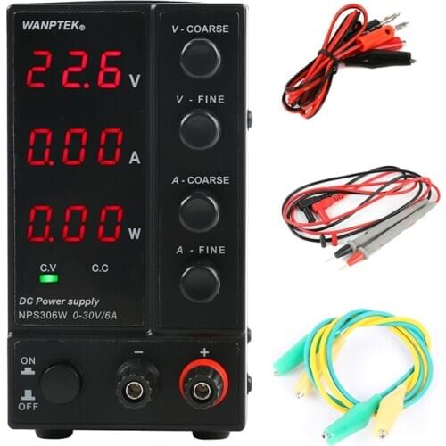 NPS306W 605W 3010W 1203W Adjustable Mini Digital DC Switching Power Supply With Power Display 30V 6A 5A 60V 120V 1A 220V