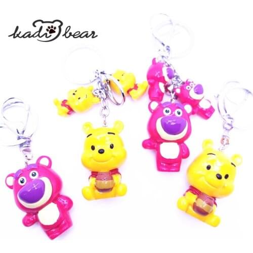 Disney Lotso Bear Winnie Pooh Anime Action Figure PVC Collection Cartoon Figures Toys Keychain Unisex Gifts
