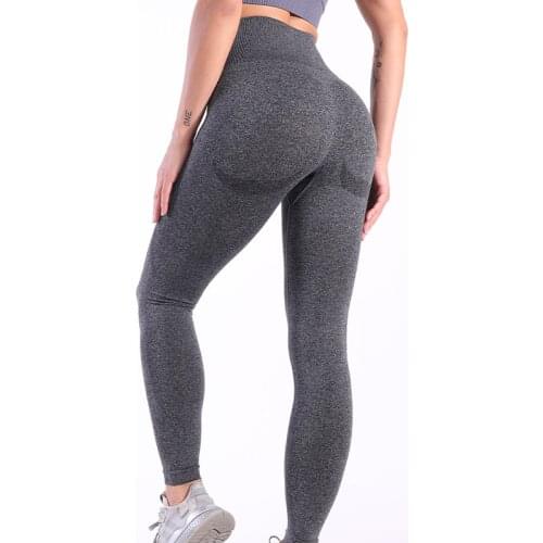 LANTECH Women Gym Yoga Seamless Pants Hips Push Up Sports Stretchy High Waist Fitness Leggings Lifting Activewear Sportswear