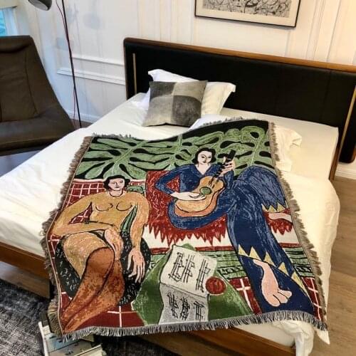 Matisse Painting Single Sofa Throw Blanket Room Bedroom Decoration Wall Decoration Blanket Tapestry Mexican Blanket