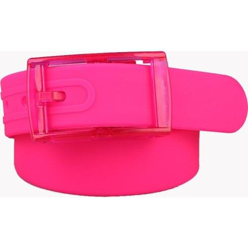 TJ-TianJun Candy Color Metal Free Silicone Belt Unisex Plastic Pin Buckle Scented Waistband Trendy Simple Unique Sport Girdle