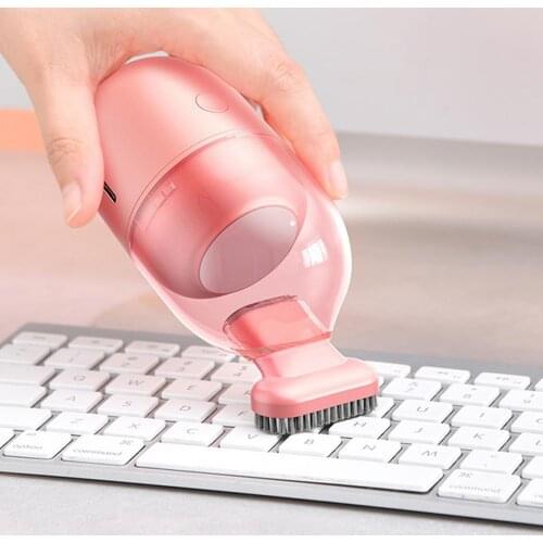 Mini Capsule Vacuum Cleaner for Computer Laptop Keyboard Cleaning Brushes Wireless Electric Vacuum Cleaner Dust Remover Brush