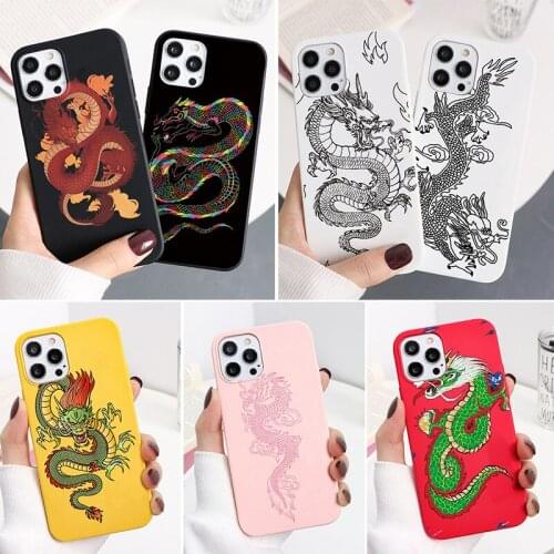 Soft TPU Case For Samsung S21 Ultra A5 A41 A42 A30 S20 FE Lite M51 M31 A91 S8 Plus S7 Edge Note 20 10 9 8 Case Dragon Funda Bag