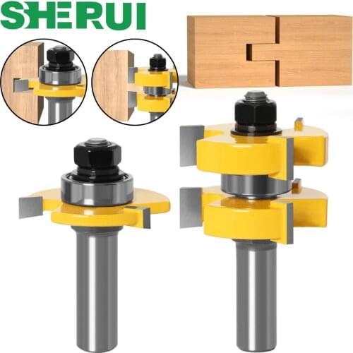 2pc 1/2" Shank 12mm shank Tongue & Groove Router Bit Set - Large StockWoodworking cutter TenonCutter for Woodworking