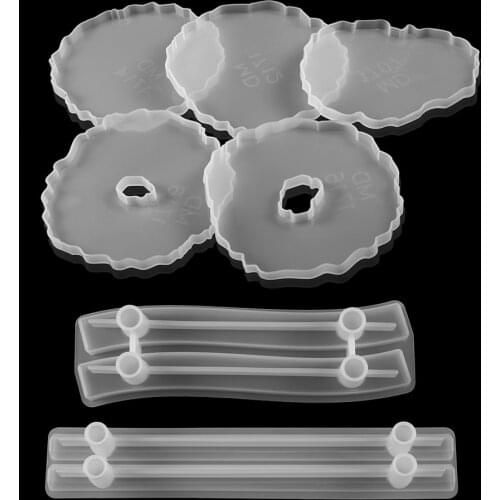 Irregular Big Plate Resin Mold Round Fruit Disc Tray Resin Mold Transparent Flexible Silicone Molds Art Crafts Tools