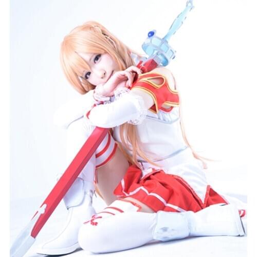 Sword Art Online Asuna Yuuki Cosplay Sword with Sheath Wood Cosplay Prop for Halloween Carnival party