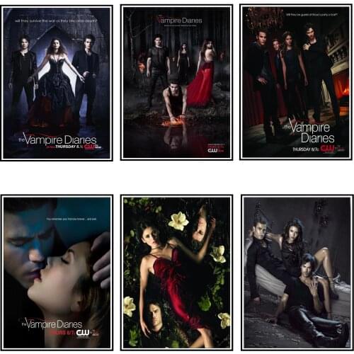 The Vampire Diaries Poster Glossy Paper Prints High Definition Good Quality Vivid Color House Rome Decoration Wall Sticker