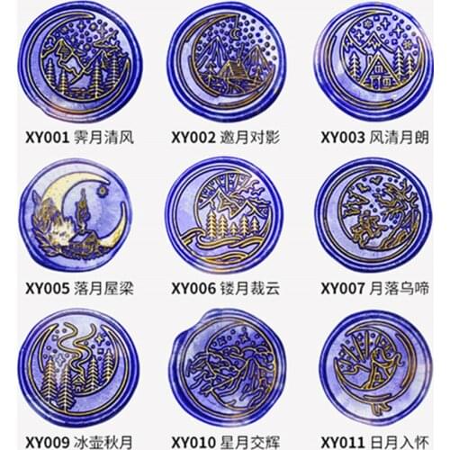 Invitations Botany Wax Seal Stamp Stars and Moon wax Strips Envelope Christmas Diy Stamps Birthday Card Envelope