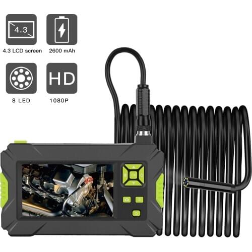 Industrial Endoscope 4.3 Inch LCD Color Screen 1080P Handheld Endoscope Industrial and Home Endoscopes with 8 LEDs