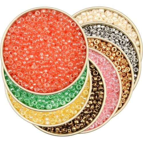 1.5x2.5mm Colorful Beads Hand-Woven Jewelry DIY Bracelet Necklace Handmade Decorative Crafts