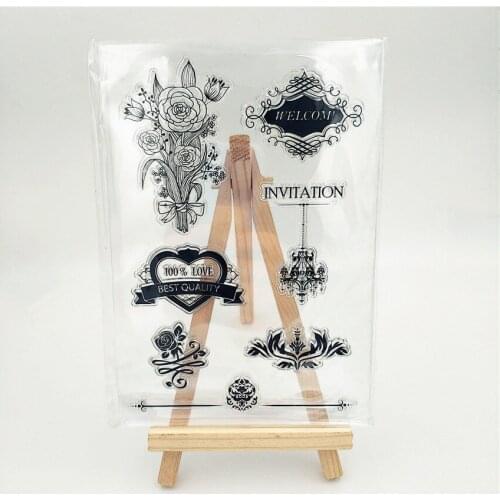 11*16cm Beautiful lace Transparent Clear Stamps / Silicone Seals Roller Stamp for DIY scrapbooking photo album/Card Making