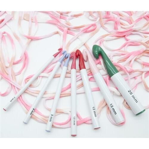 7Pcs/set Plastic Large Size Crochet Hook Crochet Needle Knitting Needles Thick Wool Weave Yarn Crafts Knitting Tools