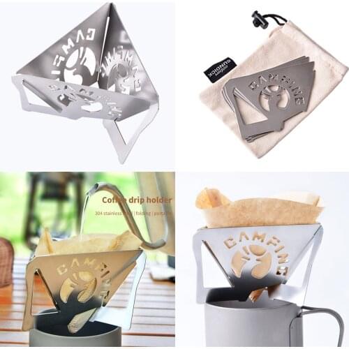 Coffee Brew Filter Rack Portable Outdoor Foldable Reusable Coffee Drip Holder Durable for Fishing Picnic Hiking