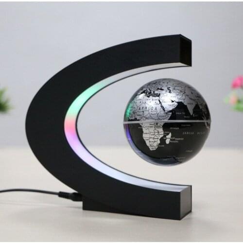 LED World Map Magnetic Levitation Globe Creative Home Electronic Anti-gravity Light Novel Ball Light Birthday Holiday Decoration