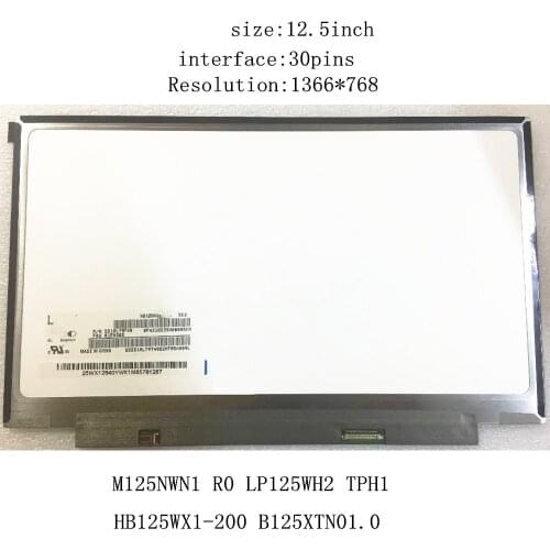 B125XTN01.0 HB125WX1-200 LP125WH2-TPH1 M125NWN1 R1 M125NWR3 12.5" 1366X768 Laptop LED LCD Display for lenovo x240 x240s