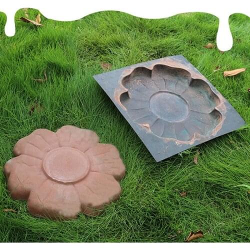 Path Maker DIY Concrete Mold Step Stone Cement Paving Landscape Floor Tile Pavement Mould for Garden Yard Pathway P31E