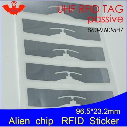 UHF RFID tag sticker Alien 9654 wet inlay 915mhz 900 868mhz 860-960MHZ Higgs3 EPCC1G2 6C smart adhesive passive RFID tags label