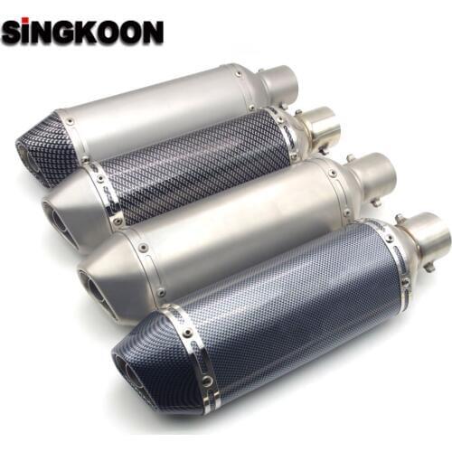 For Yamaha FZ07 FZ1 FZ8 FZ6R FZ10 FZ09 XJ6 YZF R1 R3 51mm Motorcycle Exhaust Pipe Moto GP Escape Exhaust Scooter Sport Exhaust