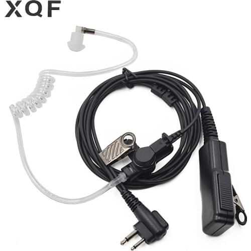 XQF Air Tube Earpiece Headset Earphone PTT Mic for Motorola CB Radio Walkie Talkie CP300 GP3688 GP300 EP450 CP185 CP250