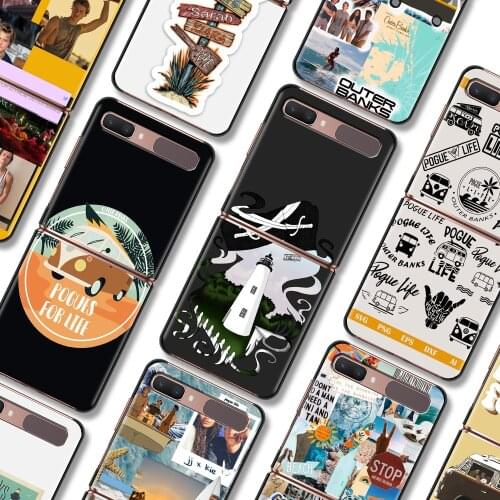 Protective guscio Case For Samsung Galaxy Z Flip 3 5G Folding Shell Black Hard Cover Bumper Pogues Life Outer Banks