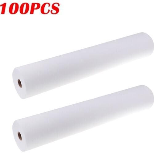 100PCS Disposable Bed Sheets Salon Spa Bed Cover Waxing Massage Bed Table Covers Roll Tattoo Supplies White 50x70cm