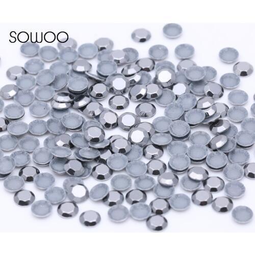 1440pcs/lot lead free Hot Fix Studs Dark Grey color Wholesales Hot Fix nailhead Iron On Rhinestud baby rhinestone