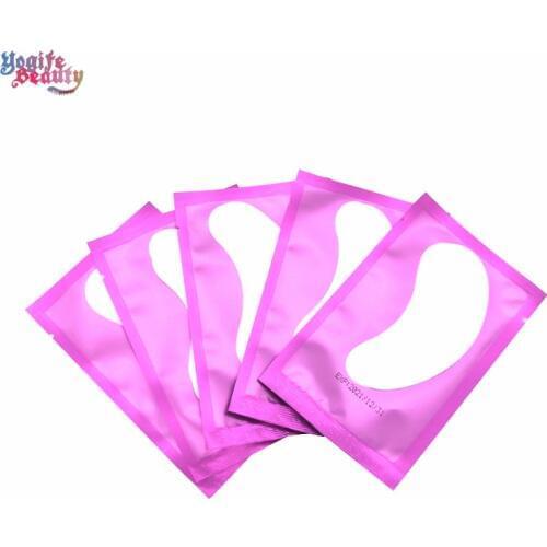 50/100 Pairs Under Eye Gel Pads Eyelash Patches Purple Non-woven Fabrics Eyelash Pads from Yogife Beauty