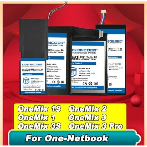 LOSONCOER 8000mAh Good Quality Battery For One-Netbook One Mix 1 1S OneMix1 H-687292P