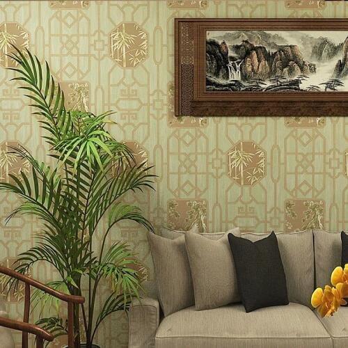 Beibehang Waterproof PVC Chinese wallpaper Living room bedroom shop wall wallpaper Chinese window bamboo classical 3d wallpaper