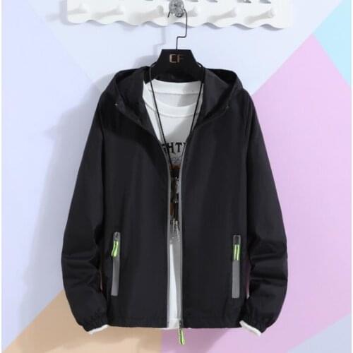 Breathable Solid Reflect Long Sleeve Hooded Quick Dry Summer Jackets Waterproof Climbing Outdoor Sport Hiking Jacket