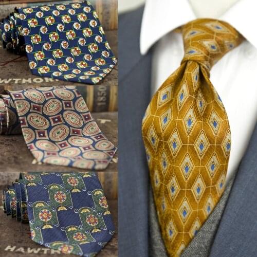 Classic Pinted Geometric Floral Paisley Checked Multicolor Mens Ties Neckties 100% Silk Printing Free Shipping Unique Handmade