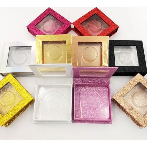 30/40/50/100 pcs False Eyelashes Packaging Box Lash Boxes Custom Your Logo Fake 3d Mink Lashes Glitter Case Empty Makeup Eyelash