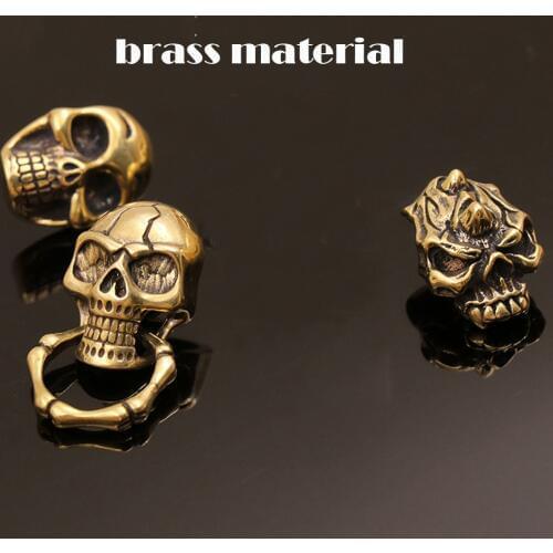 Multi skull head punk design DIY leather wallet bag caibu rivet button with screws solid brass material 5pcs/lot