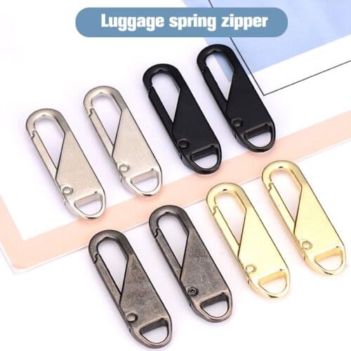 2pcs Fashion Metal Zipper Repair Kits Zippers Lightning Zippers Puller For Zipper Slider DIY Sewing Craft Sewing Kits Metal Zip
