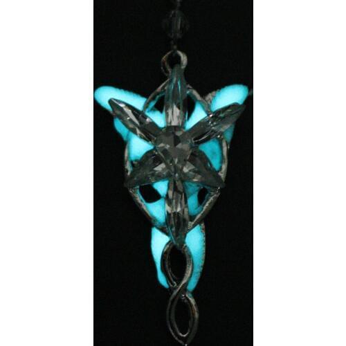 MQCHUN Hot Movie Jewelry Elves Princess Aragorn Arwen Evenstar the Lord of the twilight Pendant Luminous Necklace Glow In Dark