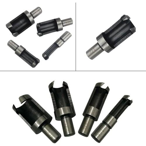 4pcs/set Wood Plug Cutter Drill Bit Set Carpentry Carbon Steel Round Shank Woodworking Drilling Hole Cutting Dowel Drill tools