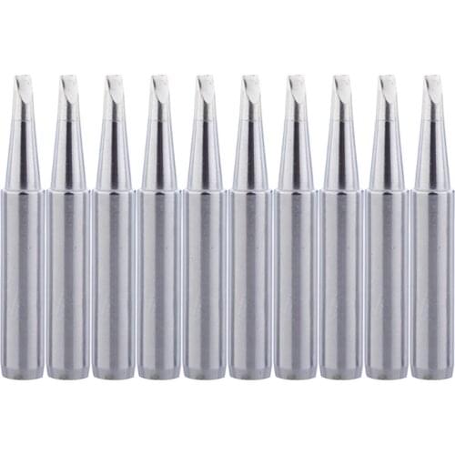 10pcs/set Lead-Free Welding Tip 900M-T-2.4D Replacement Soldering Iron Tips Set For Hakko 936 Solder Rework Repair Tools