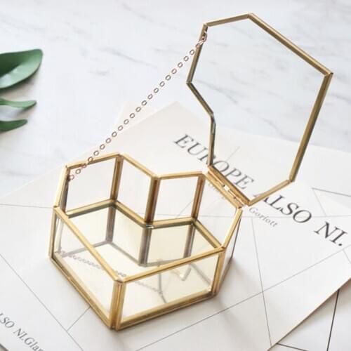 New Wedding Ring Box Storage Box Glass Terrarium Jewelry Box Greenery Glass Ring Bearer Succulent Ring Box for Wedding Glass