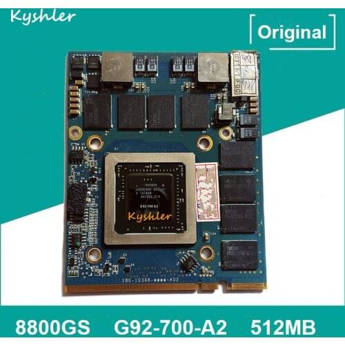 Original 8800MGS 8800M GS Graphics Video Card G92-700-A2 512MB for Apple iMac 24" A1225 661-4664 180-10398-0000-A02 2008